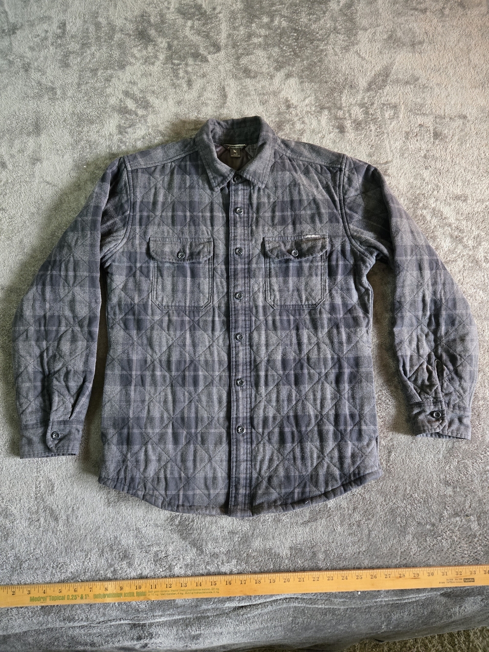 Eddie Bauer Quilted Button-Up Shirt Jacket in Gray